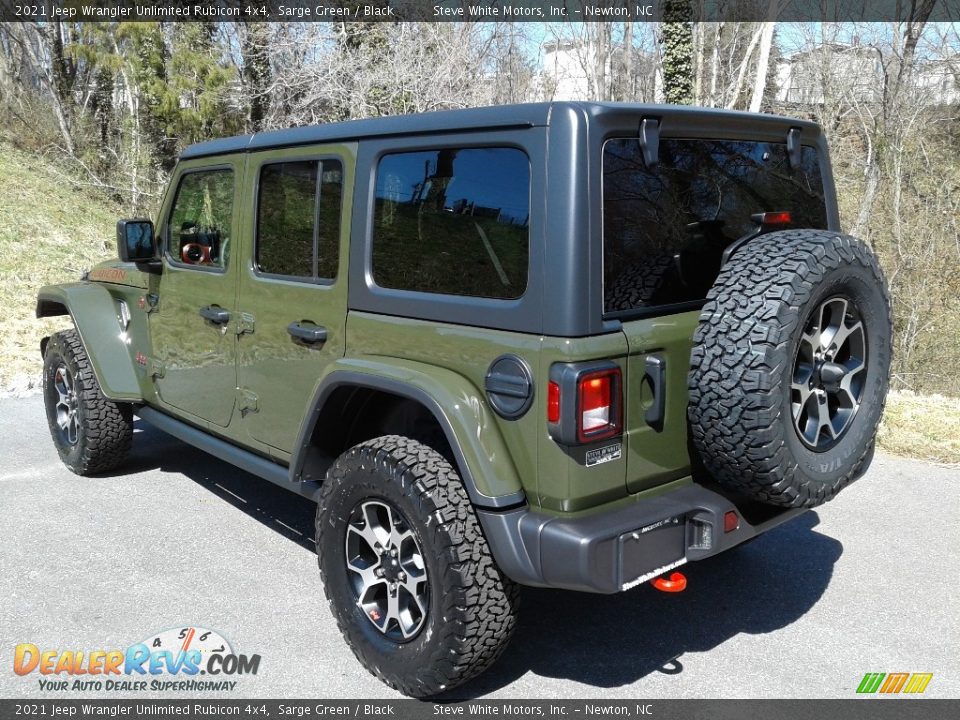 2021 Jeep Wrangler Unlimited Rubicon 4x4 Sarge Green / Black Photo #8