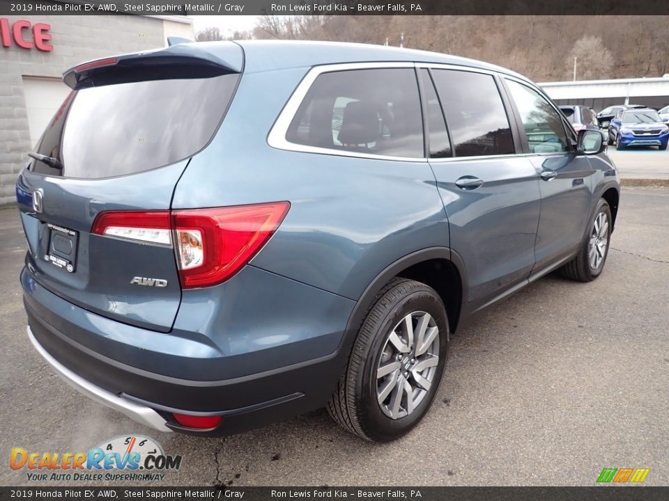 2019 Honda Pilot EX AWD Steel Sapphire Metallic / Gray Photo #2