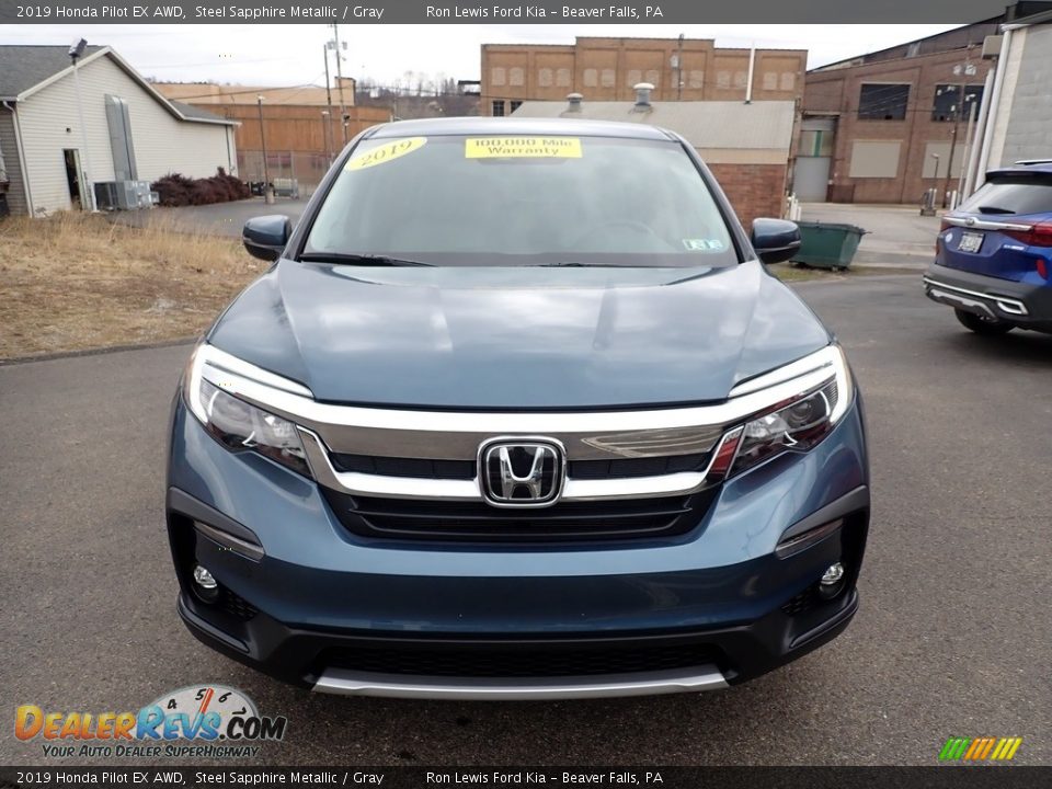 2019 Honda Pilot EX AWD Steel Sapphire Metallic / Gray Photo #4