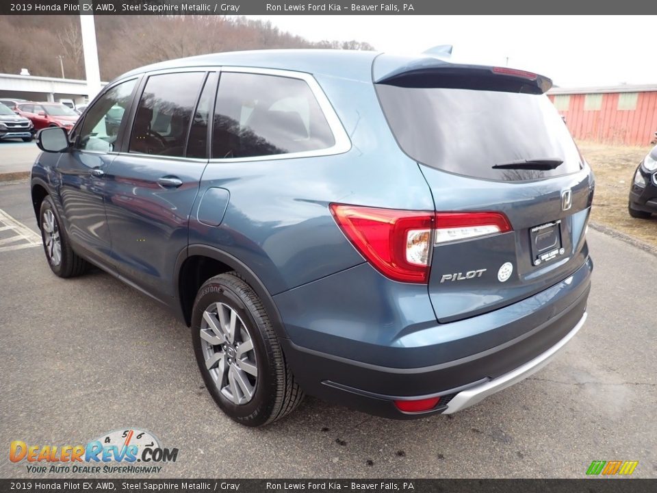 2019 Honda Pilot EX AWD Steel Sapphire Metallic / Gray Photo #7