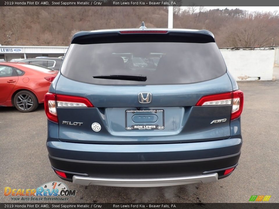 2019 Honda Pilot EX AWD Steel Sapphire Metallic / Gray Photo #8