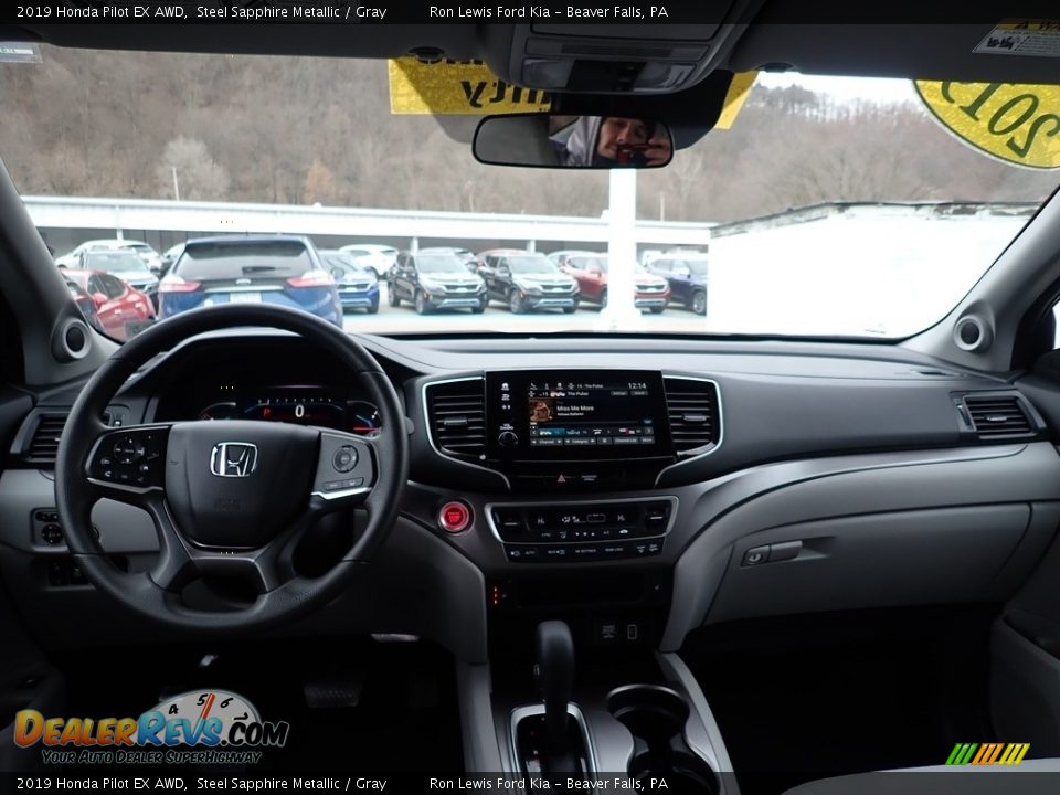 2019 Honda Pilot EX AWD Steel Sapphire Metallic / Gray Photo #14