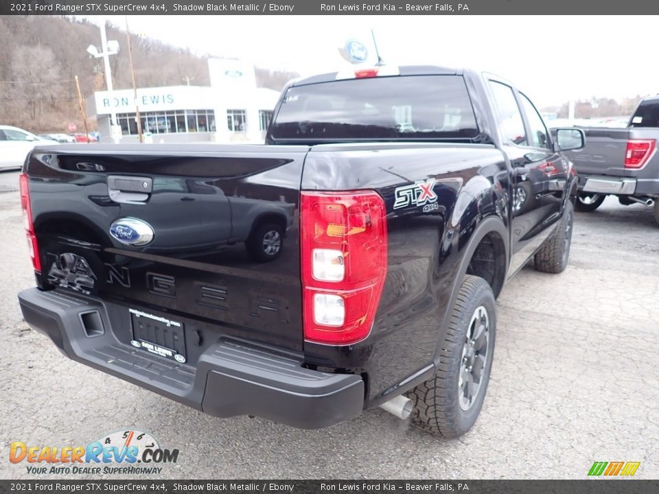 2021 Ford Ranger STX SuperCrew 4x4 Shadow Black Metallic / Ebony Photo #2
