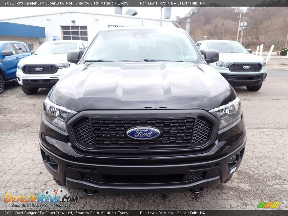 2021 Ford Ranger STX SuperCrew 4x4 Shadow Black Metallic / Ebony Photo #4