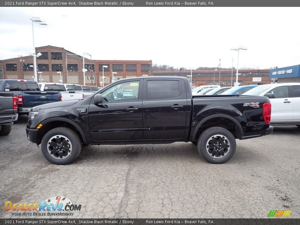 2021 Ford Ranger STX SuperCrew 4x4 Shadow Black Metallic / Ebony Photo #6