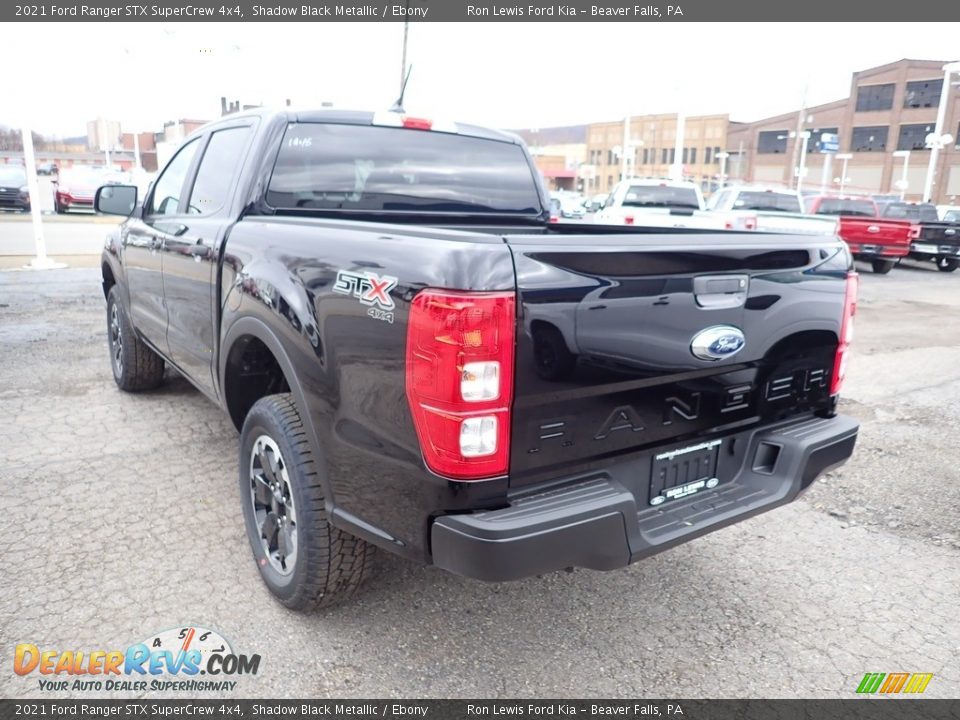 2021 Ford Ranger STX SuperCrew 4x4 Shadow Black Metallic / Ebony Photo #7
