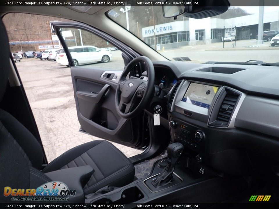 2021 Ford Ranger STX SuperCrew 4x4 Shadow Black Metallic / Ebony Photo #11
