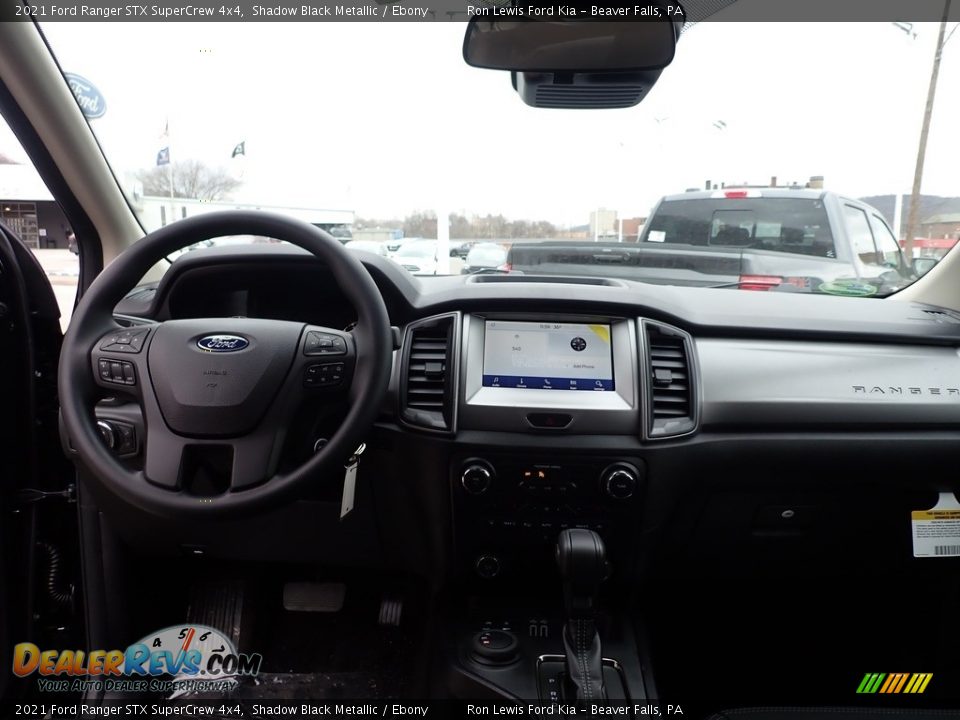 2021 Ford Ranger STX SuperCrew 4x4 Shadow Black Metallic / Ebony Photo #12