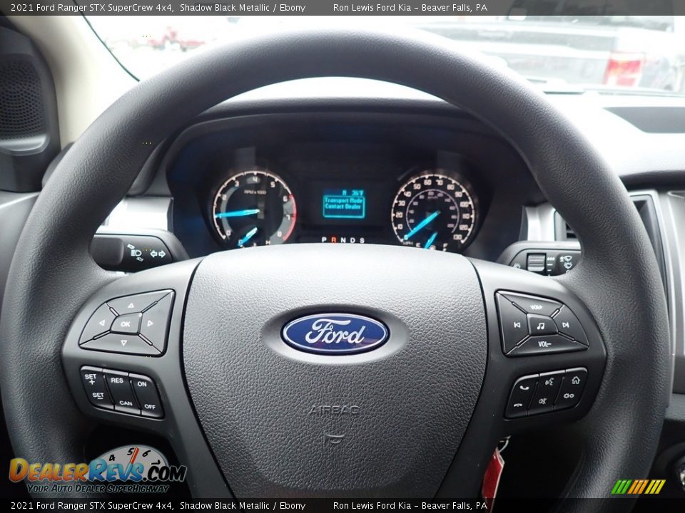 2021 Ford Ranger STX SuperCrew 4x4 Shadow Black Metallic / Ebony Photo #21