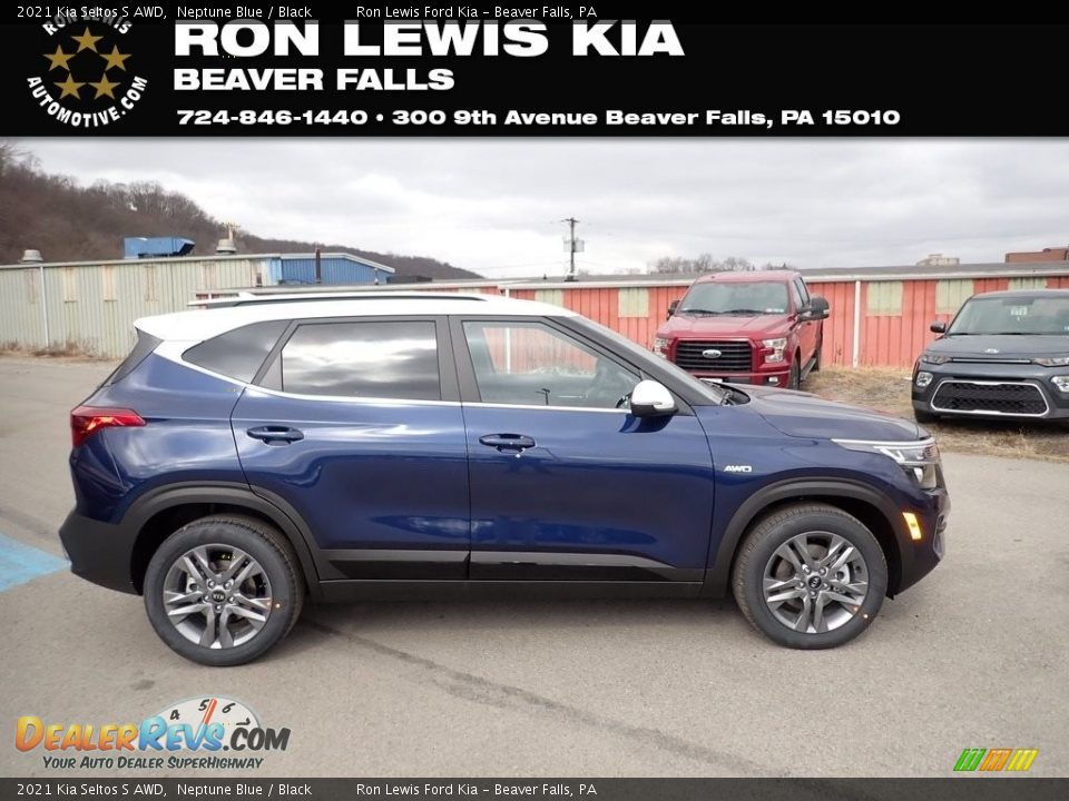 2021 Kia Seltos S AWD Neptune Blue / Black Photo #1