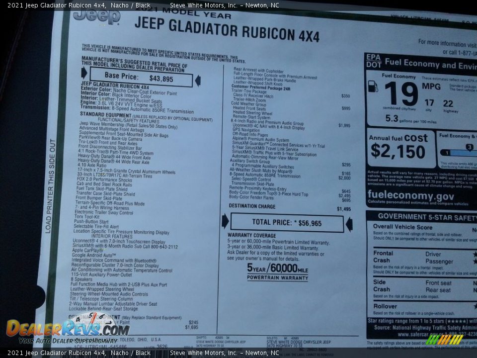 2021 Jeep Gladiator Rubicon 4x4 Nacho / Black Photo #30