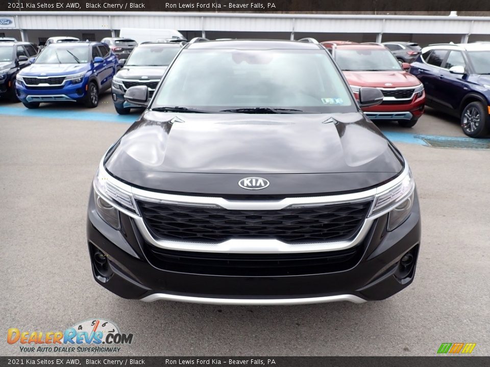 2021 Kia Seltos EX AWD Black Cherry / Black Photo #3