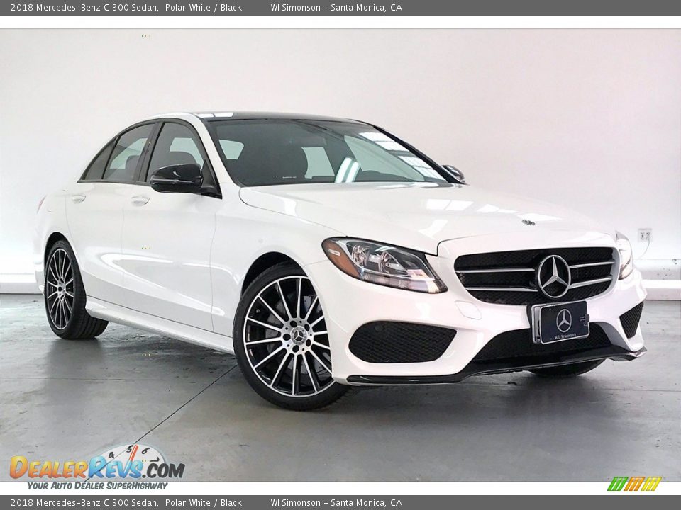 2018 Mercedes-Benz C 300 Sedan Polar White / Black Photo #34