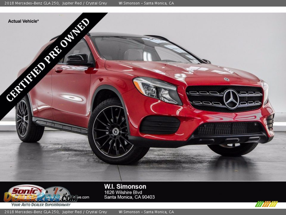 2018 Mercedes-Benz GLA 250 Jupiter Red / Crystal Grey Photo #1