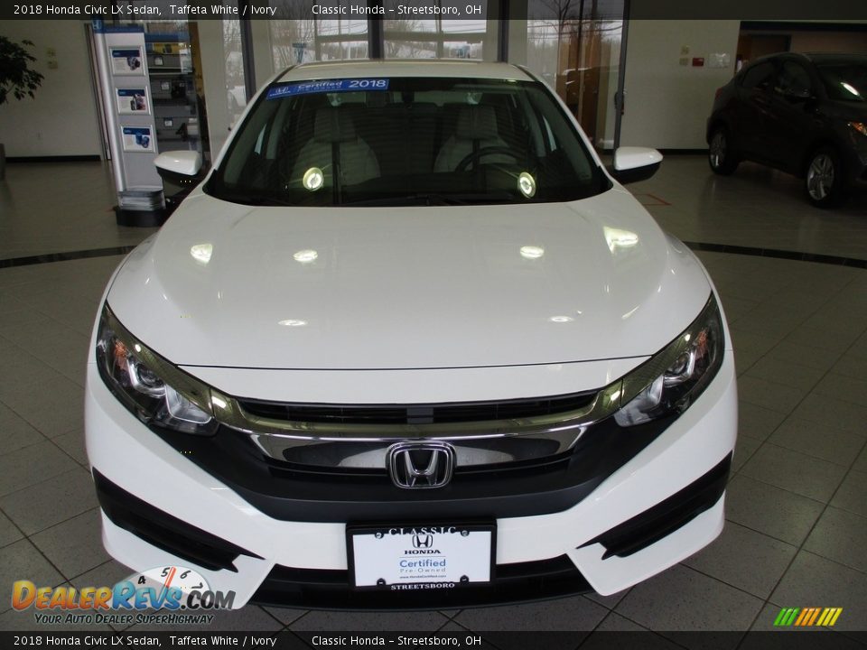 2018 Honda Civic LX Sedan Taffeta White / Ivory Photo #2