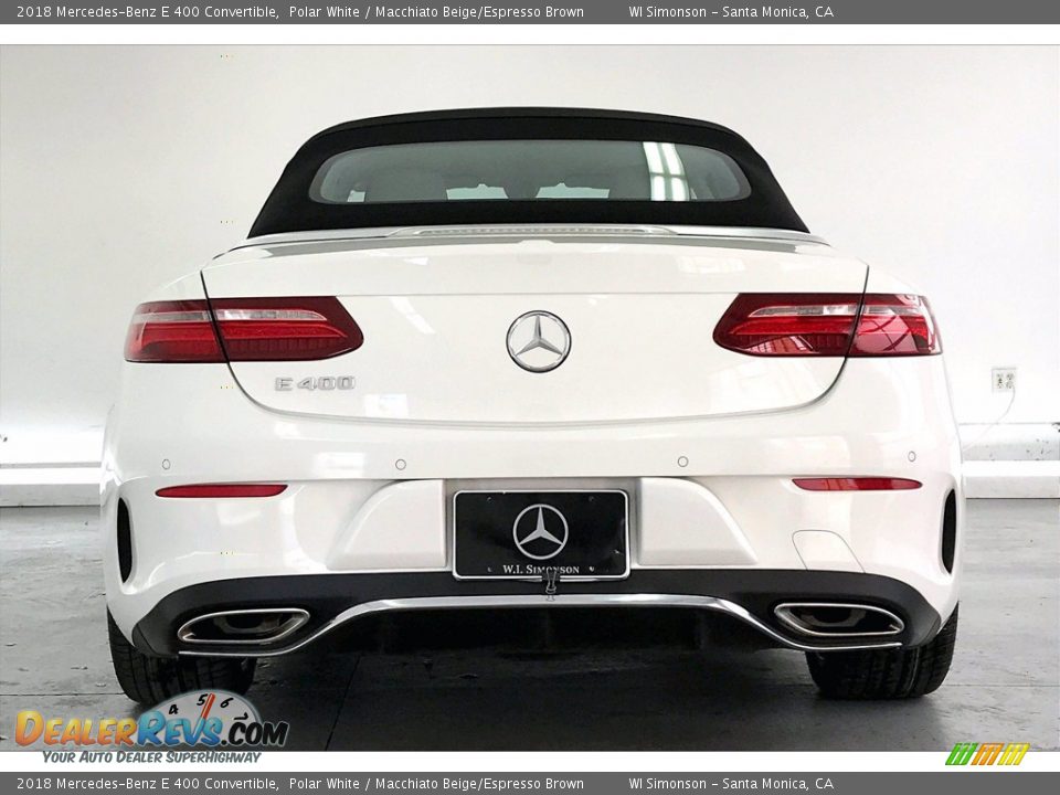 2018 Mercedes-Benz E 400 Convertible Polar White / Macchiato Beige/Espresso Brown Photo #3