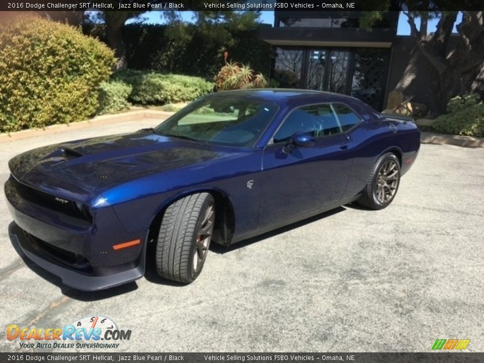 2016 Dodge Challenger SRT Hellcat Jazz Blue Pearl / Black Photo #4