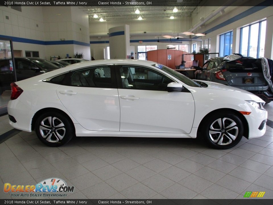 2018 Honda Civic LX Sedan Taffeta White / Ivory Photo #4