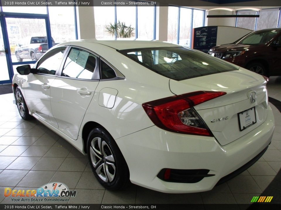 2018 Honda Civic LX Sedan Taffeta White / Ivory Photo #9