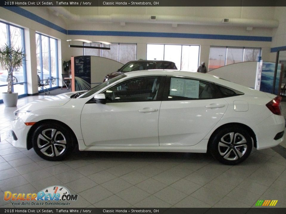 2018 Honda Civic LX Sedan Taffeta White / Ivory Photo #10