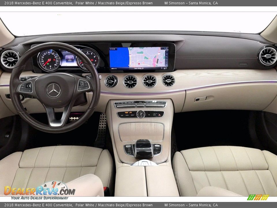 2018 Mercedes-Benz E 400 Convertible Polar White / Macchiato Beige/Espresso Brown Photo #15