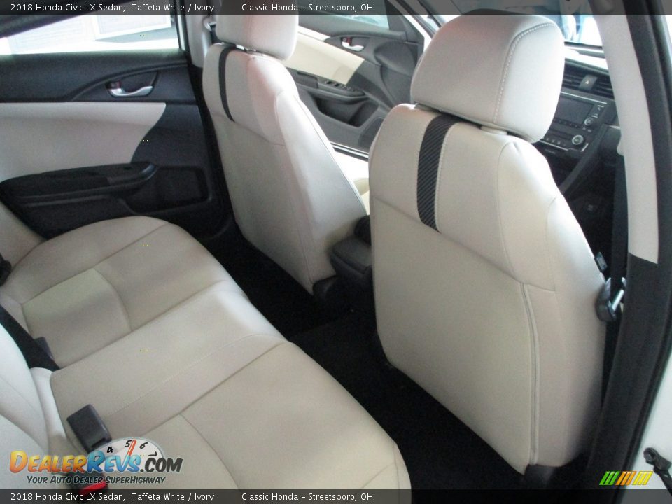 2018 Honda Civic LX Sedan Taffeta White / Ivory Photo #18