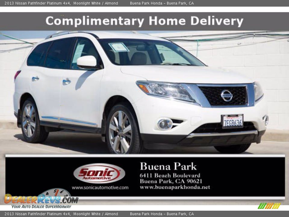 2013 Nissan Pathfinder Platinum 4x4 Moonlight White / Almond Photo #1