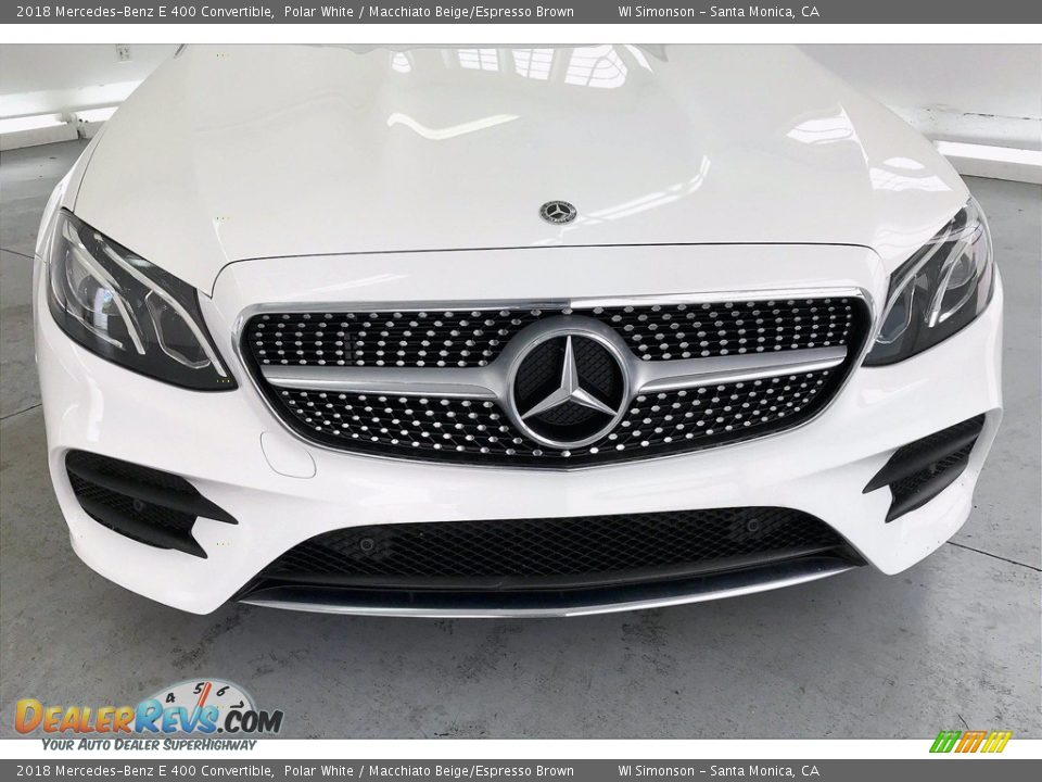 2018 Mercedes-Benz E 400 Convertible Polar White / Macchiato Beige/Espresso Brown Photo #30