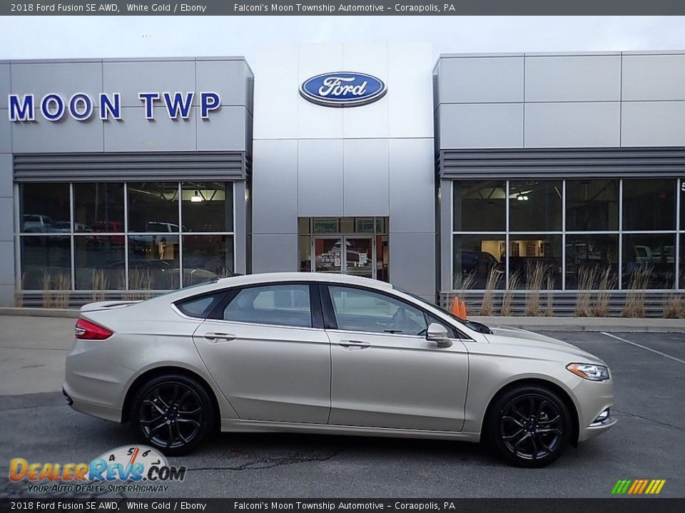 2018 Ford Fusion SE AWD White Gold / Ebony Photo #1