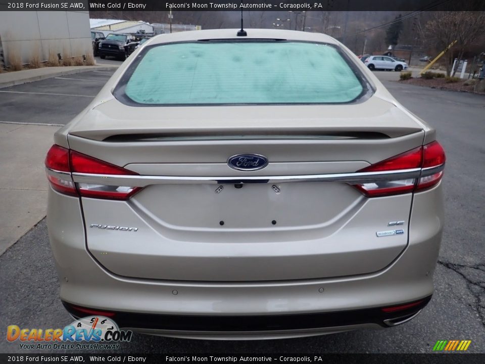 2018 Ford Fusion SE AWD White Gold / Ebony Photo #3