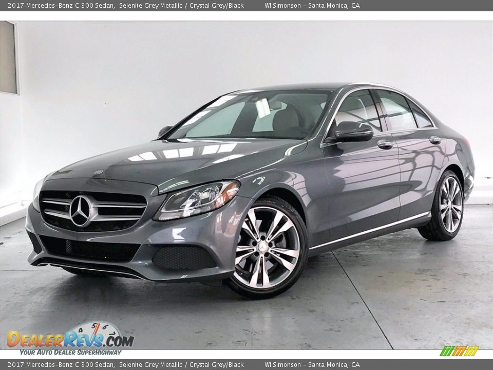 2017 Mercedes-Benz C 300 Sedan Selenite Grey Metallic / Crystal Grey/Black Photo #12