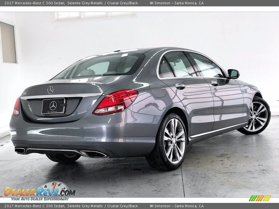 2017 Mercedes-Benz C 300 Sedan Selenite Grey Metallic / Crystal Grey/Black Photo #13