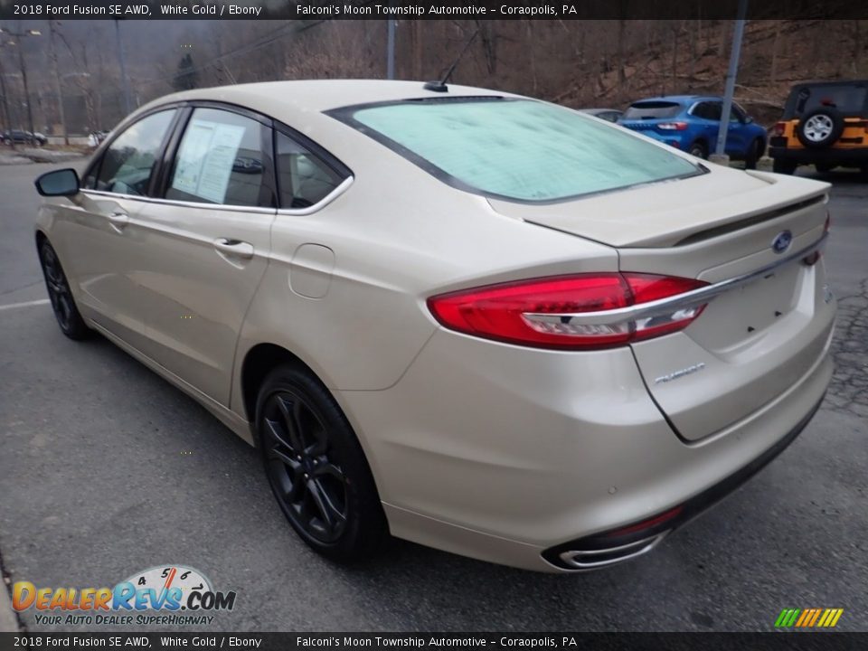 2018 Ford Fusion SE AWD White Gold / Ebony Photo #5