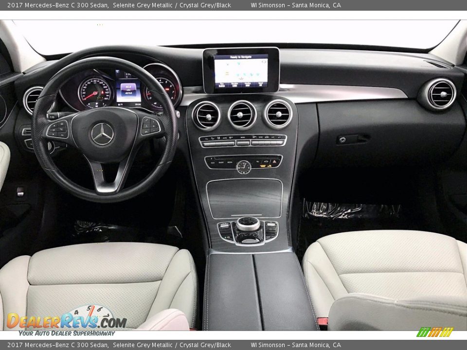 2017 Mercedes-Benz C 300 Sedan Selenite Grey Metallic / Crystal Grey/Black Photo #15