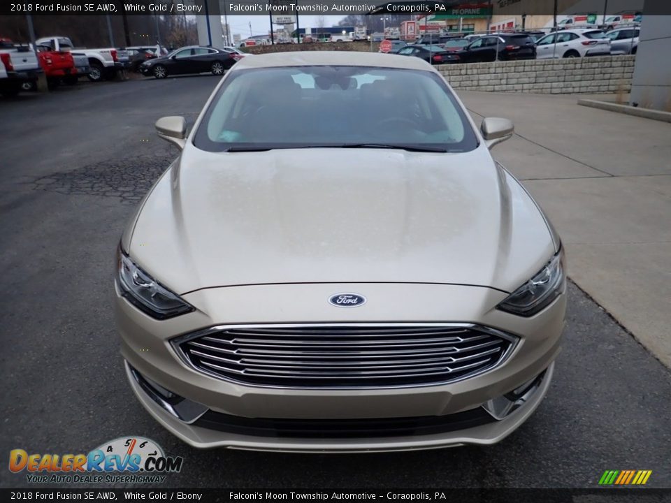 White Gold 2018 Ford Fusion SE AWD Photo #8