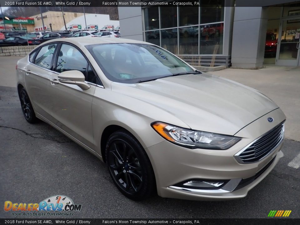 White Gold 2018 Ford Fusion SE AWD Photo #9