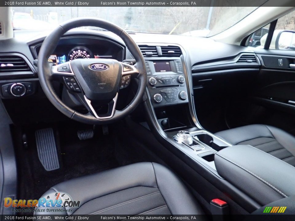 Ebony Interior - 2018 Ford Fusion SE AWD Photo #18