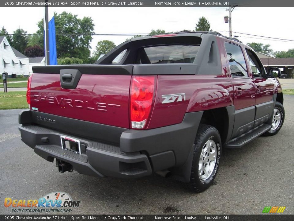 2005 Chevrolet Avalanche Z71 4x4 Sport Red Metallic / Gray/Dark Charcoal Photo #5