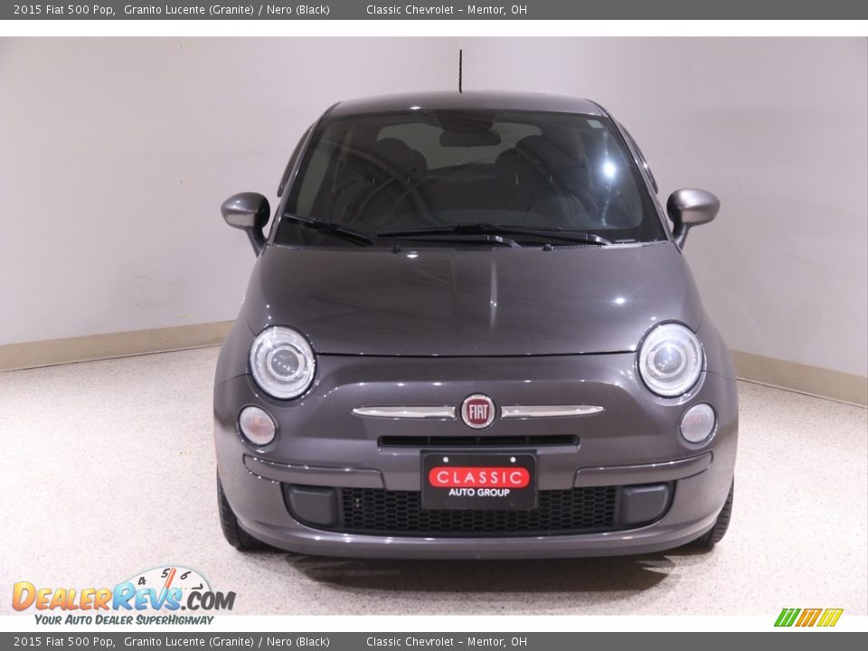 2015 Fiat 500 Pop Granito Lucente (Granite) / Nero (Black) Photo #2