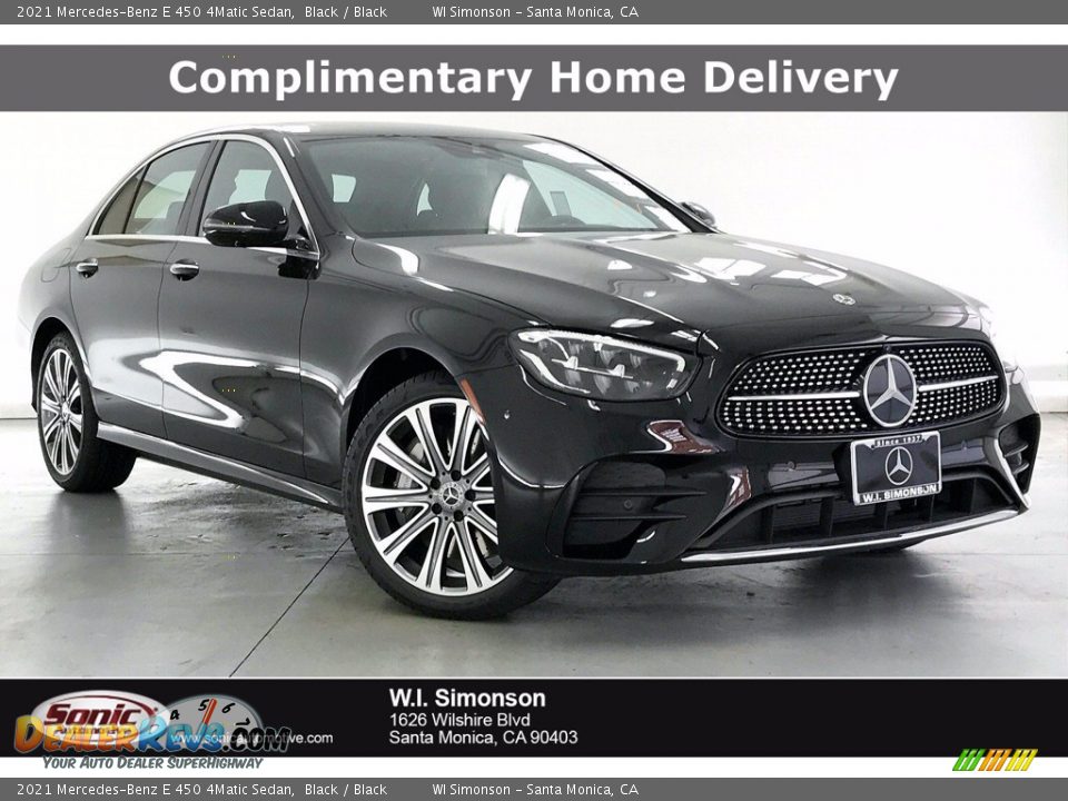 2021 Mercedes-Benz E 450 4Matic Sedan Black / Black Photo #1