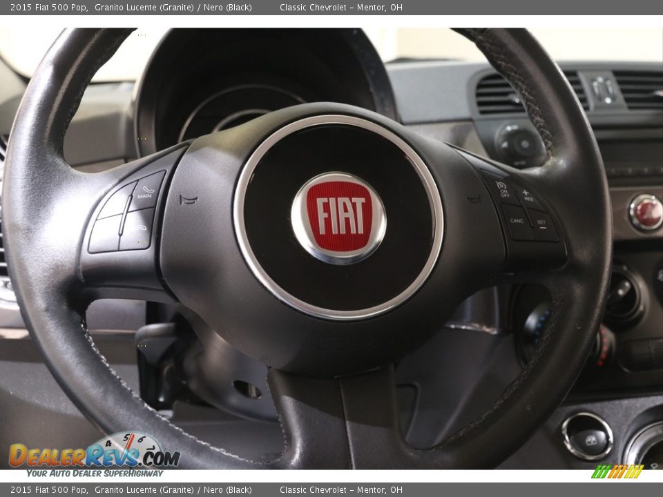 2015 Fiat 500 Pop Granito Lucente (Granite) / Nero (Black) Photo #7