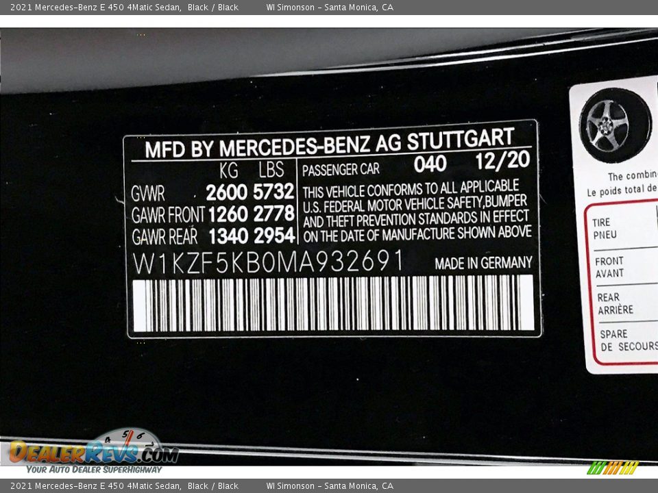 2021 Mercedes-Benz E 450 4Matic Sedan Black / Black Photo #10
