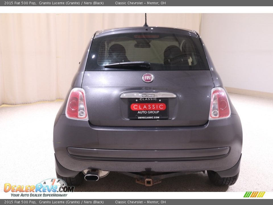 2015 Fiat 500 Pop Granito Lucente (Granite) / Nero (Black) Photo #17