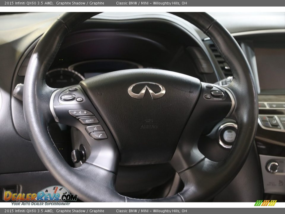 2015 Infiniti QX60 3.5 AWD Graphite Shadow / Graphite Photo #7