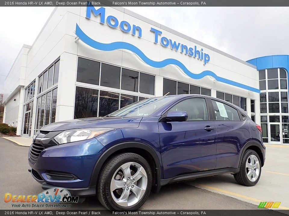 2016 Honda HR-V LX AWD Deep Ocean Pearl / Black Photo #1