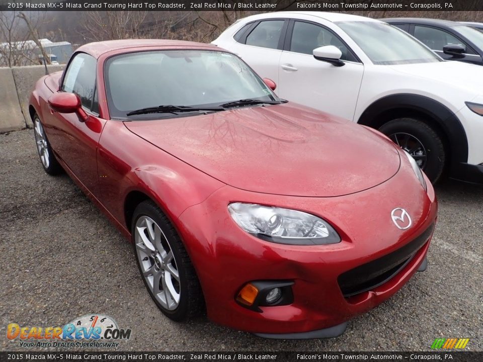 2015 Mazda MX-5 Miata Grand Touring Hard Top Roadster Zeal Red Mica / Black Leather Photo #4