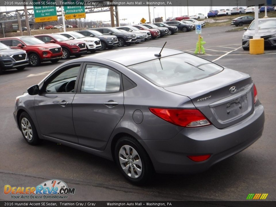 2016 Hyundai Accent SE Sedan Triathlon Gray / Gray Photo #6