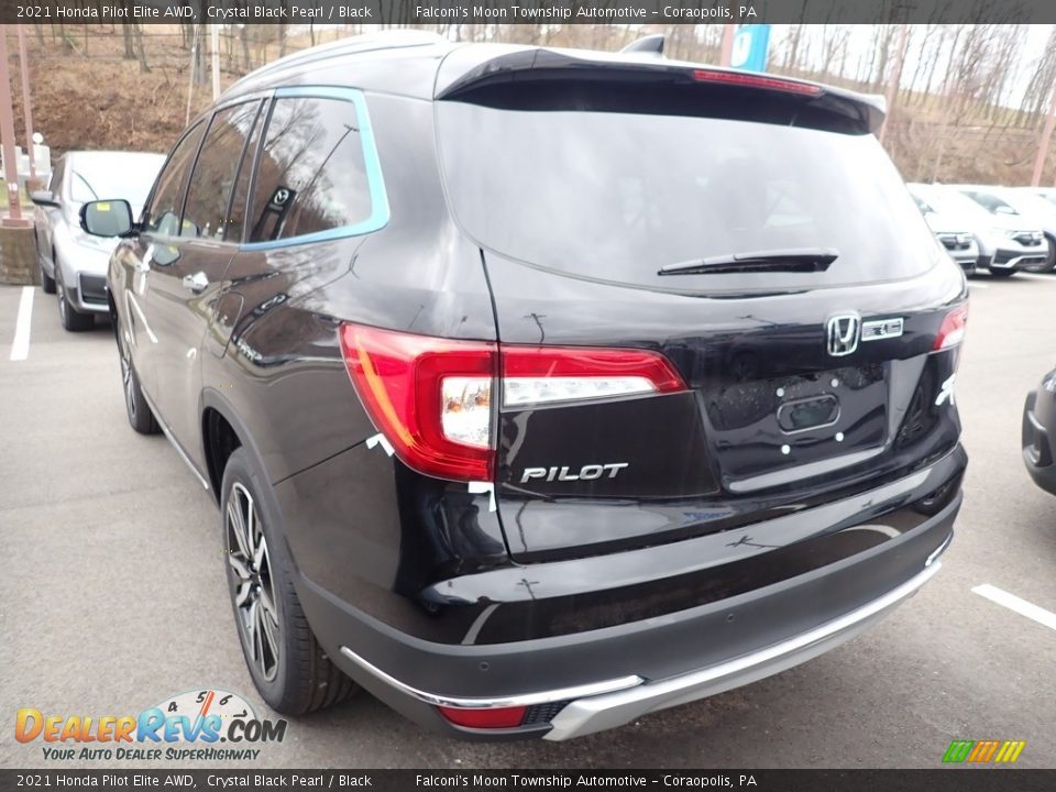 2021 Honda Pilot Elite AWD Crystal Black Pearl / Black Photo #2