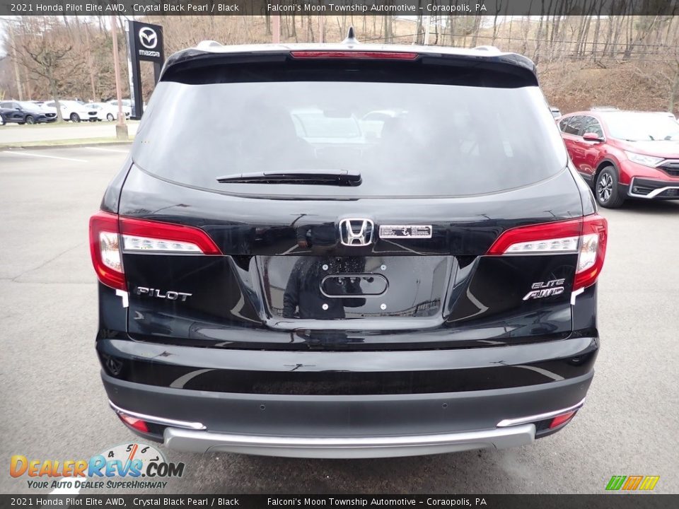 2021 Honda Pilot Elite AWD Crystal Black Pearl / Black Photo #3