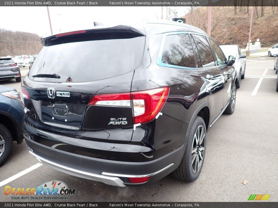 2021 Honda Pilot Elite AWD Crystal Black Pearl / Black Photo #4